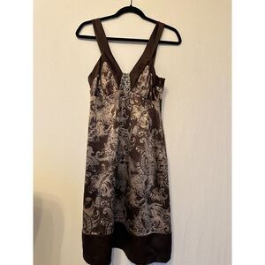 100% Silk BCBG Maxazria Y2K Bejeweled Dress Size 2 NWT!